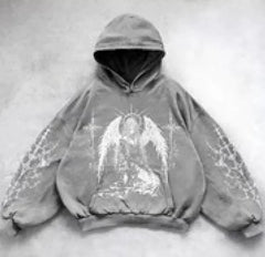 Hooded Printed Hip Hop Y2G Streetwear Sweatshirt
